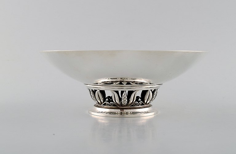 Georg Jensen compote in hammered sterling silver, model number 641B.
