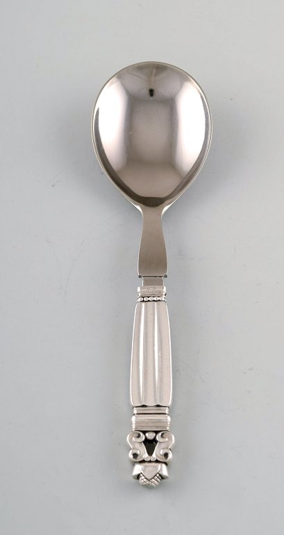 Georg Jensen Acorn serving spoon in Sterling silver.
