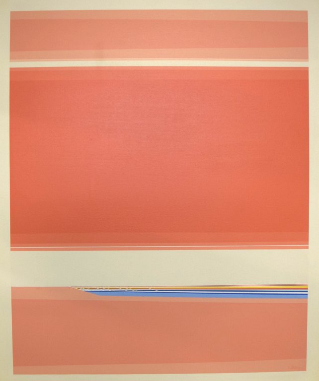 Søren Edsberg, Danish born American painter. Oil on canvas. Abstract 
composition. 1960 / 70