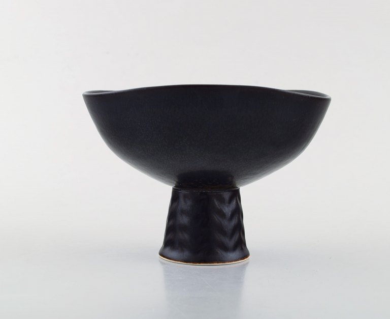 Carl-Harry Stålhane for Rörstrand. Sjælden vase i glaseret stentøj. 1960