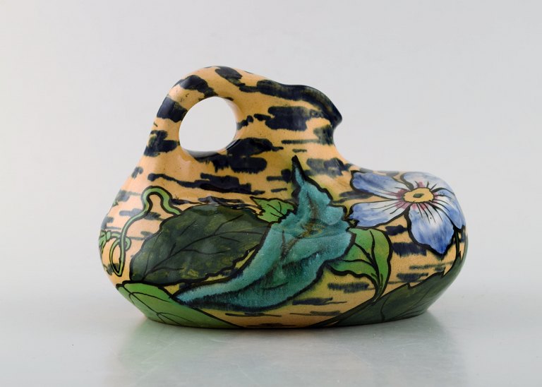 Pierre-Adrien Dalpayrat (1844-1910).
Au Bon Marché, Paris. Art nouveau vase in hand painted ceramics. Organic style, 
ca. 1900.