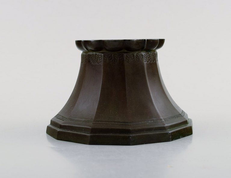 Just Andersen. Early candle holder in disko metal. 1920/30