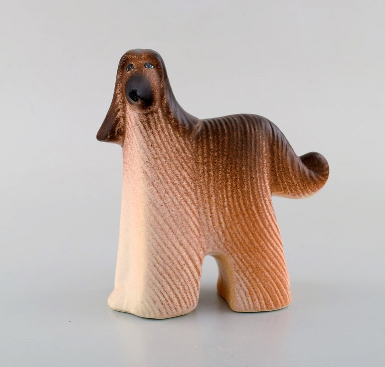 Lisa Larson for K-Studion/Gustavsberg. Hund i glaseret keramik. Sent 
1900-tallet.
