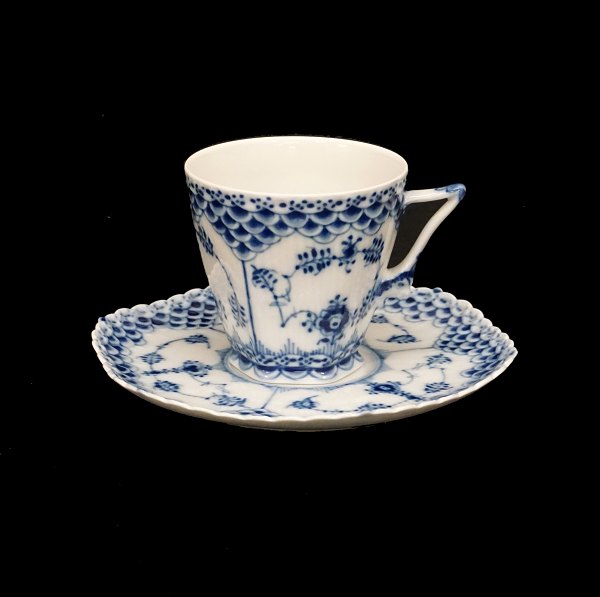 Royal Copenhagen blue fluted full lace coffee cups. #1036