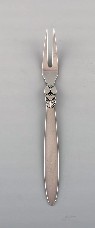 Georg Jensen Cactus meat fork in sterling silver.
