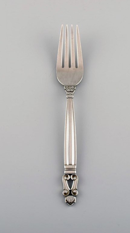 Georg Jensen Acorn dinner fork in sterling silver. 3 pcs in stock.
