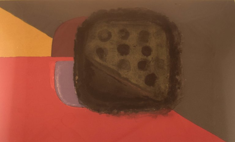 Jean Piaubert (1900-2002), Frankrig. Farvelitografi. Konkret komposition. 
1960