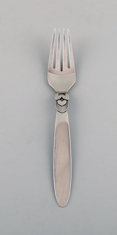 Georg Jensen Cactus dinner fork in sterling silver. Six pieces in stock.
