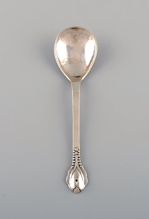 Antique Evald Nielsen Number 3 jam spoon in silver (830). Dated 1915.
