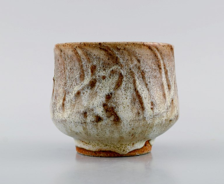 Eli Keller (b. 1942), Sweden. Unique cup in glazed stoneware. Japanese style. 
21st Century.
