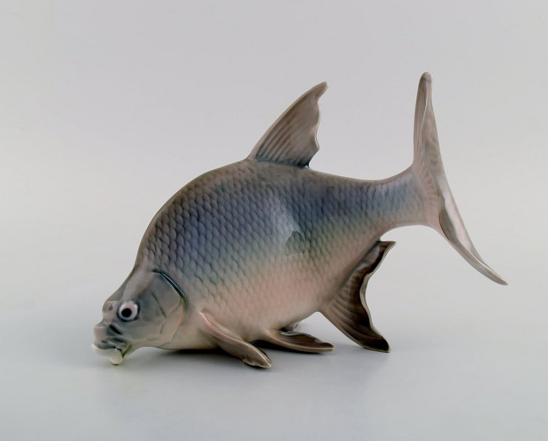 C. Mortensen for Bing & Grøndahl. Porcelain figure. Carp. Model number 1645.
