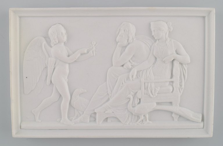 Bing and Grøndahl after Thorvaldsen. Antique biscuit wall plaque. 1870s / 80s.
