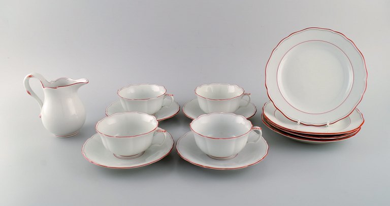 Antique Meissen tea service for four people. Approx. 1900.
