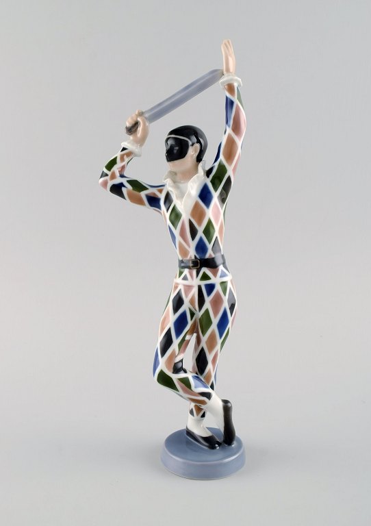 Ebbe Sadolin for Bing & Grøndahl. Harlequin porcelain figurine. Model number 
2354. 1970s.
