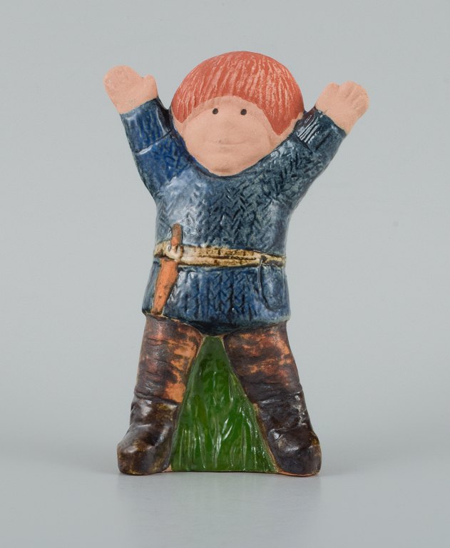 Lisa Larson, Sweden, rare figure (Birk) from Ronja Røverdatter by Astrid 
Lindgren.