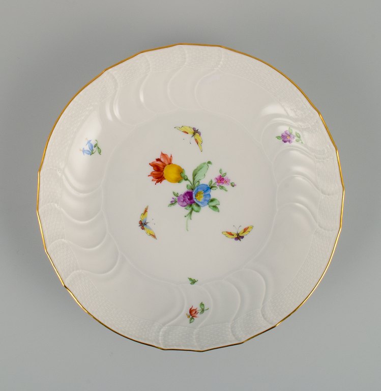 KPM (Königliche Porzellan Manufaktur), Germany, bowl decorated with flowers, 
butterflies and gold.