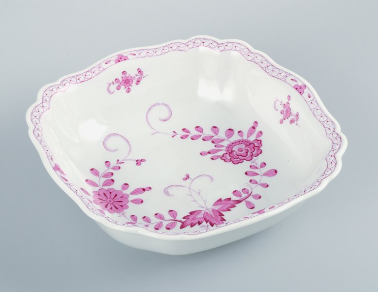 Meissen, Tyskland, Pink Indian, firkantet skål.