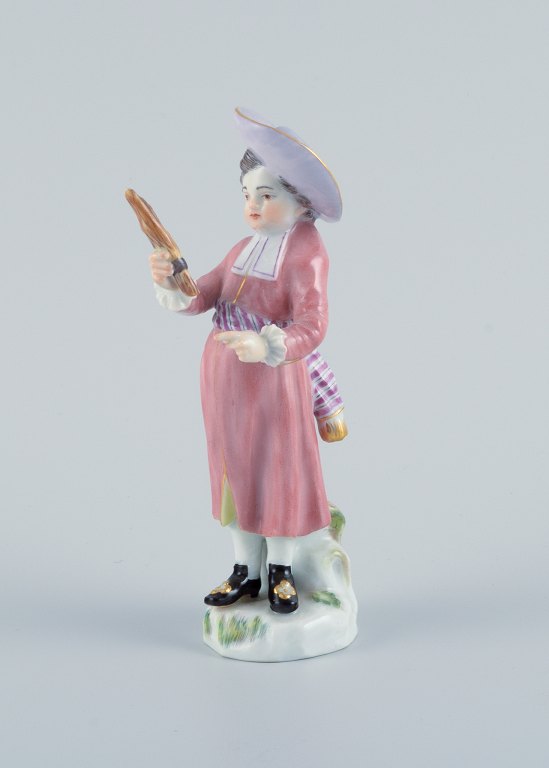 Meissen, Germany, porcelain figure. Overglaze.
A boy in fine clothes.