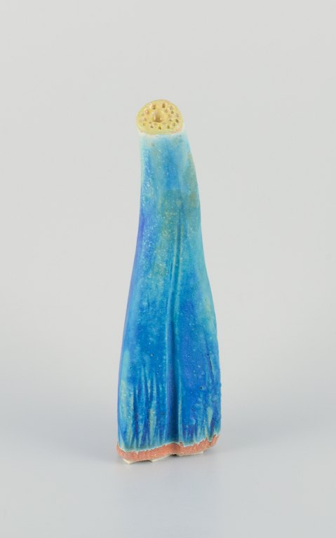 Linda Mathison, Sweden, unique ceramic sculpture in turquoise glaze.