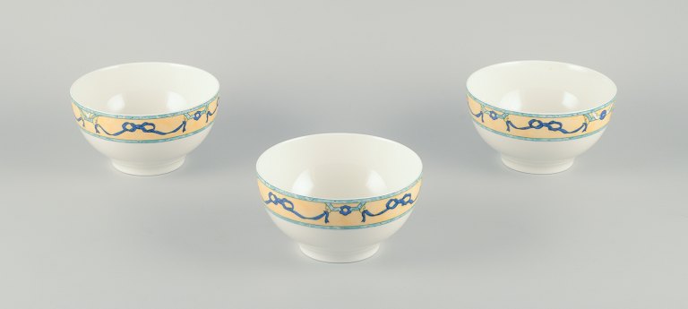 Villeroy & Boch, Luxembourg, set of three "Castellina" porcelain bowls.
Late 20th century.