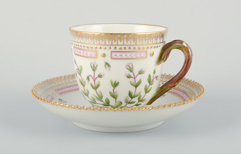 Royal Copenhagen Flora Danica coffee cup and saucer.