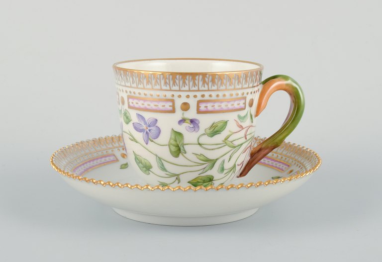 Royal Copenhagen Flora Danica coffee cup and saucer.