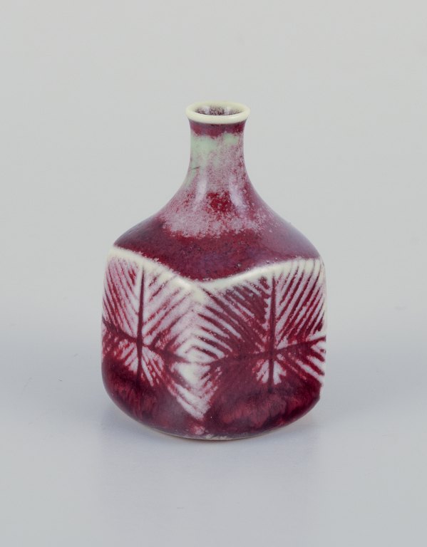 Stig Lindberg (1916-1982), Gustavsberg - Studio Hand, miniature vase in Aniara 
glaze.