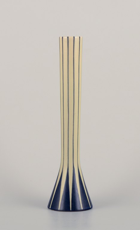 Bo Fajans, Sweden. "Pierrot" ceramic vase. Modernist design.
