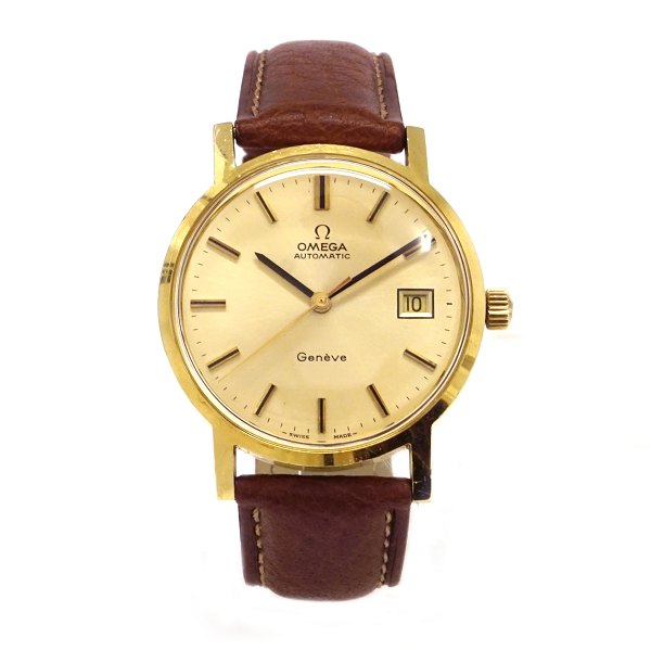 Omega Automatic Geneve 18kt guld. Ref 166.127. Caliber 1481. Ca. år 1972. D:  
35mm