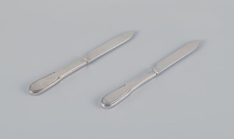 Evald Nielsen No. 14. Two fruit knives in 830 all silver.