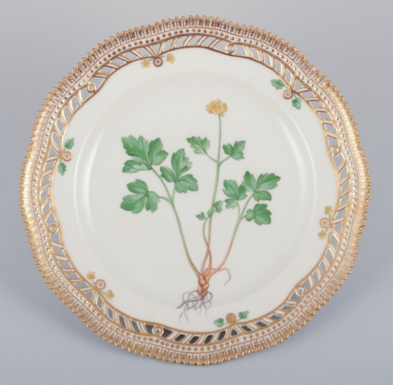 Royal Copenhagen Flora Danica, open lace lunch plate.