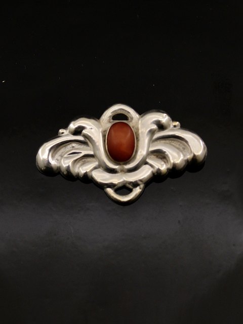 Art nouveau sølv broche