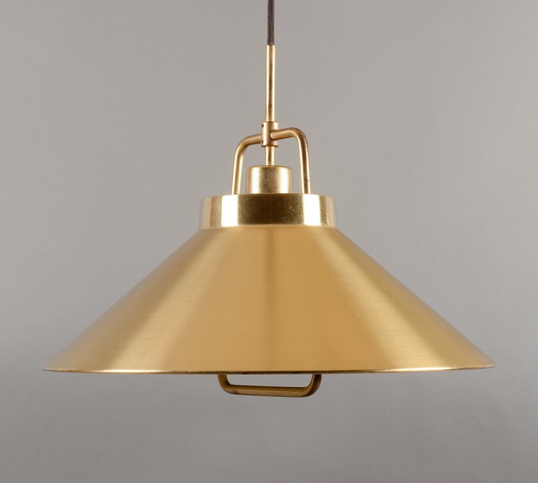 Fritz Schlegel, Danish designer, for Lyfa. Ceiling lamp in brass.