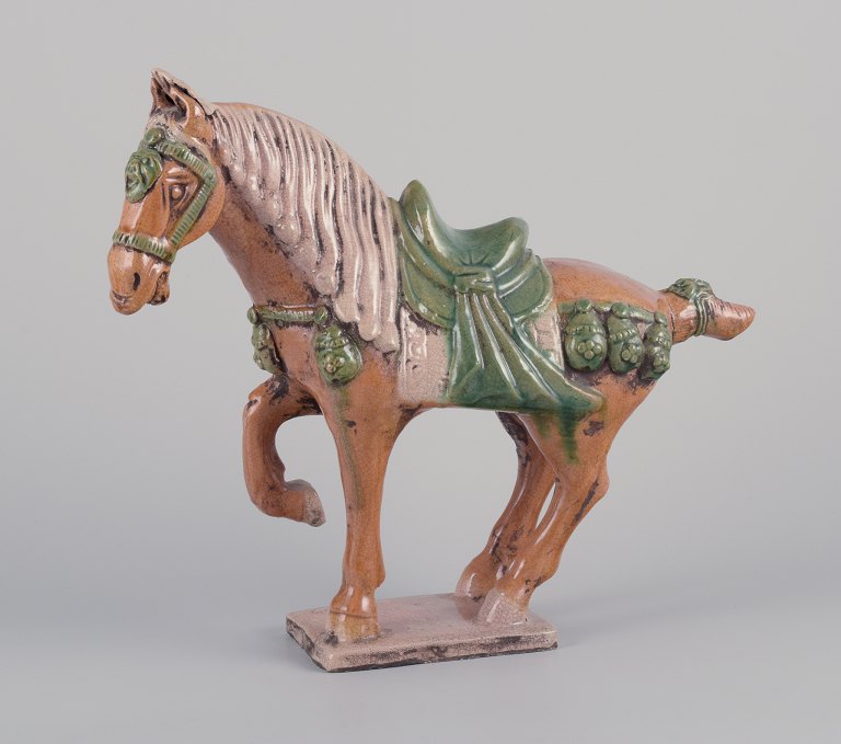 Chinese Tang Dynasty Style horse in ceramic.