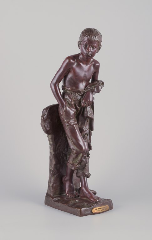 Joaquim Anglés Cané, French sculptor.
"Un Philosophe". Large bronze sculpture, solid bronze.