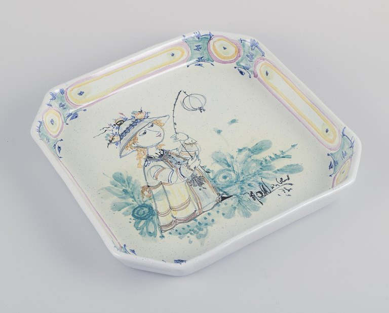 Bjørn Wiinblad for Det Blå Hus.
Unique octagonal ceramic bowl/wall relief.