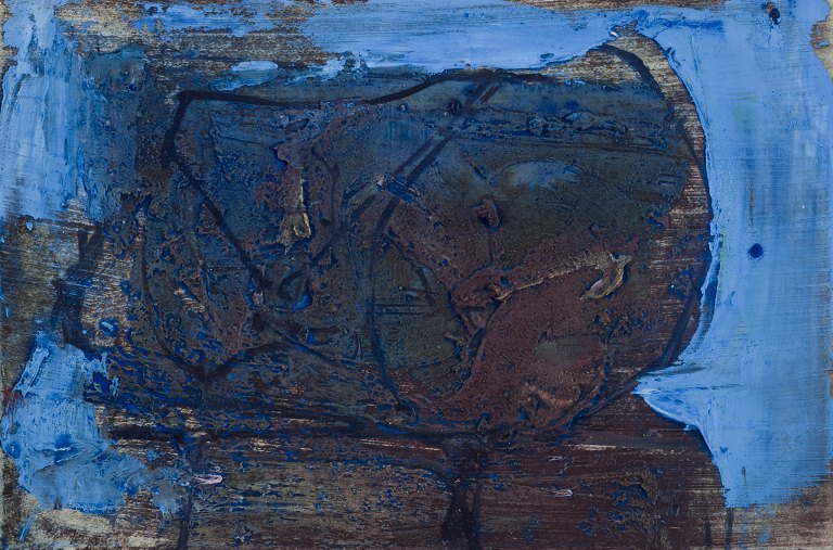 Fred Sieger (1902-1999), listed German/Dutch painter. Oil on panel.
Abstract composition.