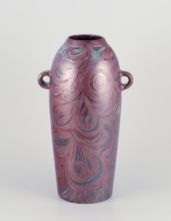 E.B.S. Klint. Danish ceramicist.
Large unique floor vase with two handles.
