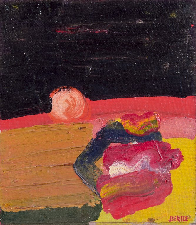 Lars Bertle, Swedish artist.
Oil on panel.
Abstract composition.