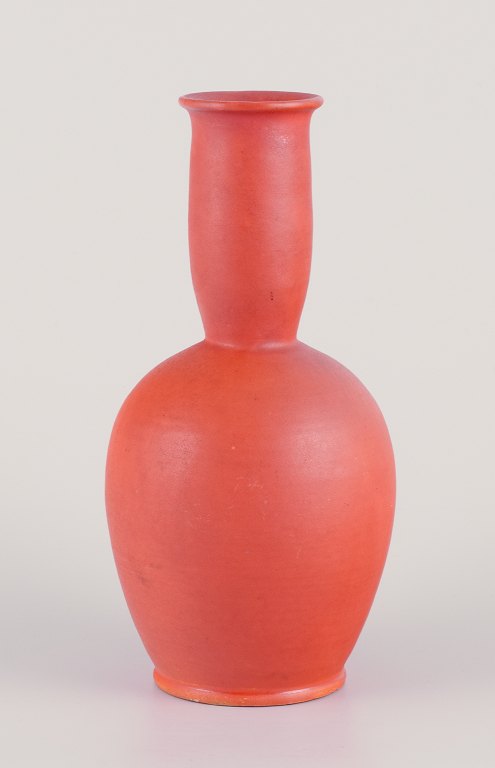Svend Hammershøi for Kähler.
Ceramic vase with narrow neck.