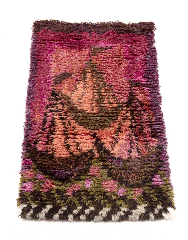 Scandinavian textile designer.
Cotton rya wall tapestry.