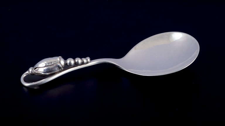 Georg Jensen Blossom. Compote spoon in sterling silver.