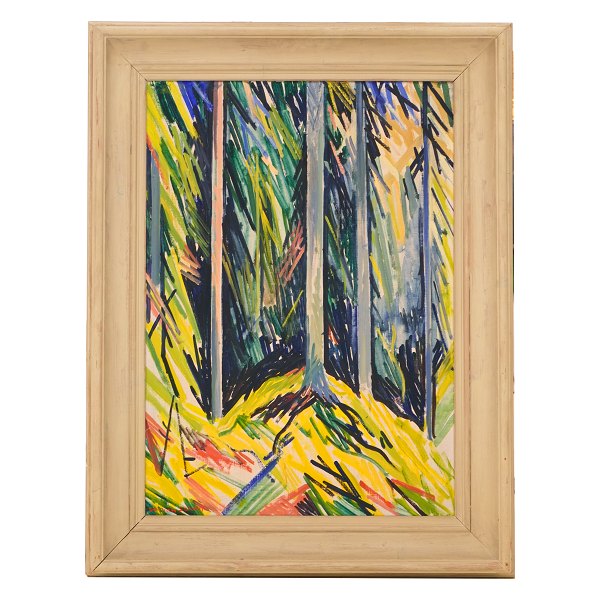 William Scharff, Denmark, 1886-1959, oil on canvas. Signed William Scharff. Visible size: 69x49cm. With frame: 88x68cm