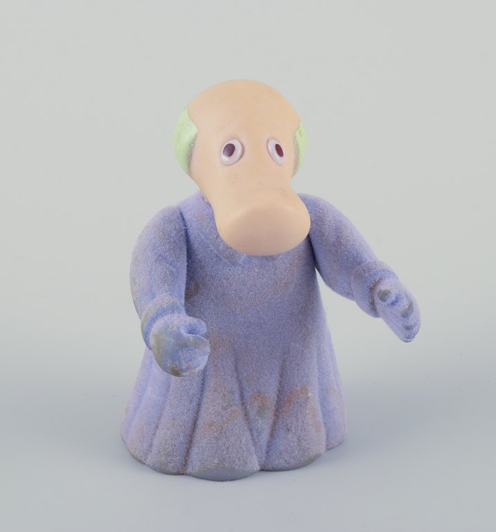 Martinex, Finland. Plastic "Hemulen" figure covered in purple velour.