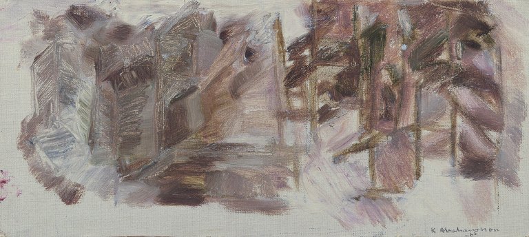 K. Abrahamsson, Swedish artist.
Oil on canvas laid on board.