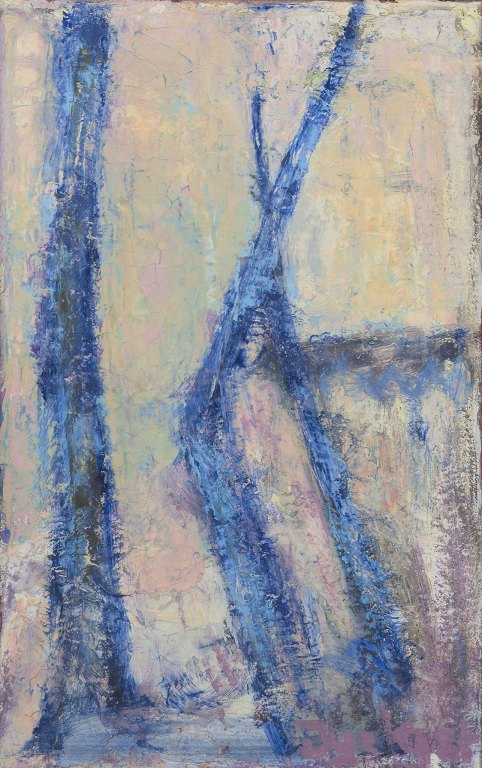 Christian Dyekjær, listed Danish artist, oil on canvas. 
Abstract composition.