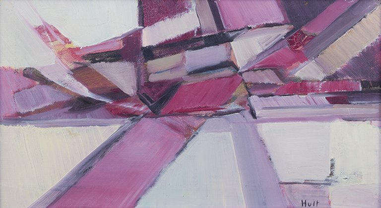 Torsten Hult (1922-2012), listed Swedish artist. 
Oil on canvas.
Abstract composition.