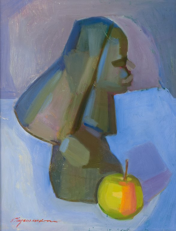 Ernst Ingemansson, listed Swedish artist. 
Oil on canvas.
Modernist setting.