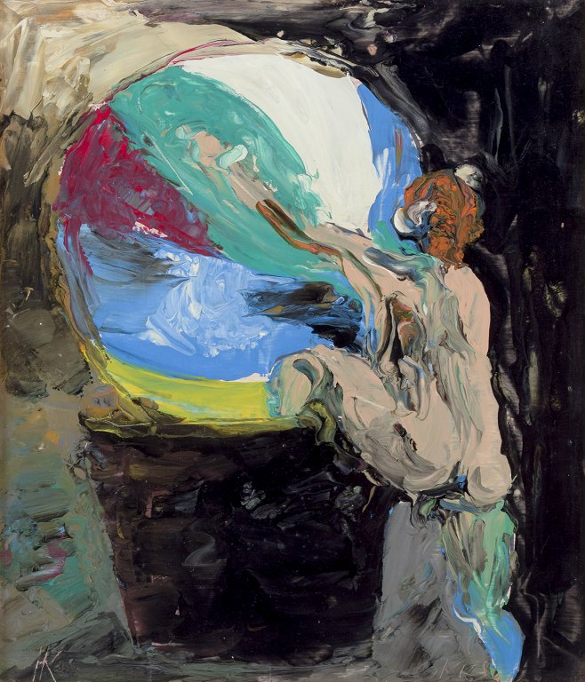 Hans Kajtorp, Swedish artist. Listed
Oil on board.