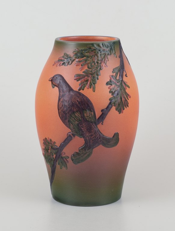 Ipsens, Bornholm.
Ceramic vase.
Motif of bird on branch.